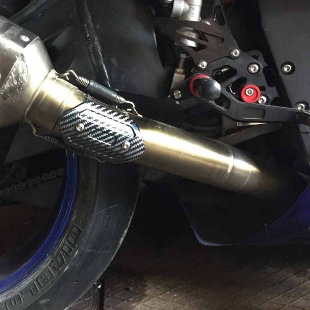 Lightweight Motorcycle Exhaust Pipe Protector Heat Shield Cover Assy