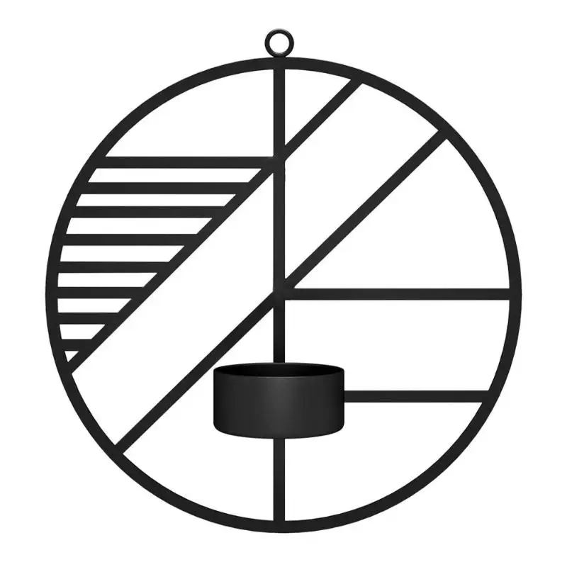 Металлический Подсвечник геометрический Круглый Подсвечник Настенный декор для рукоделия