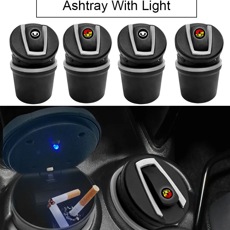 1x with Led Light Portable Car Goods Ashtray for Audis Sline TT J8 B8 A1 A3 A4 B5 B6 B7 A5 A6 Q5 C5 C6 C7 A7 D3 D4 Q3 8U Q7 4L