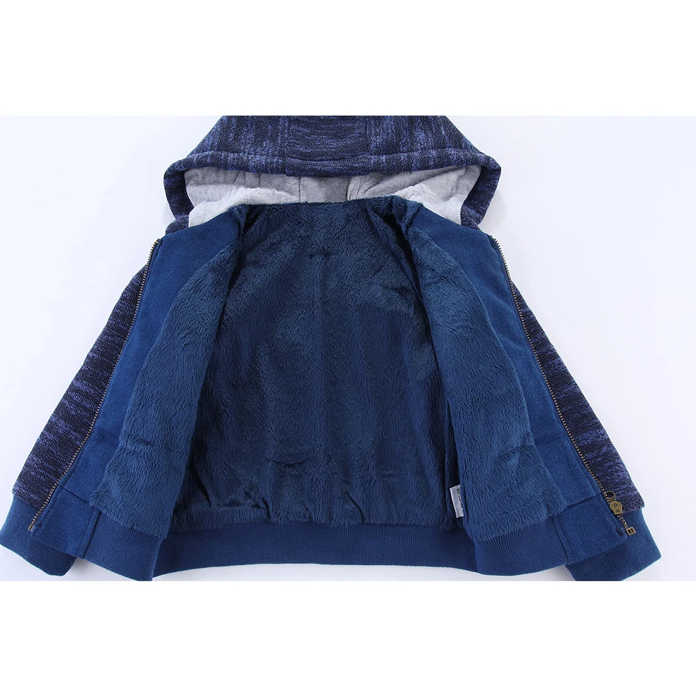 Winter Jackets for Boy Children's Clothing Hooded Fur Lined Warm Outerwear Windbreaker Kids Coats Toddler Clothes