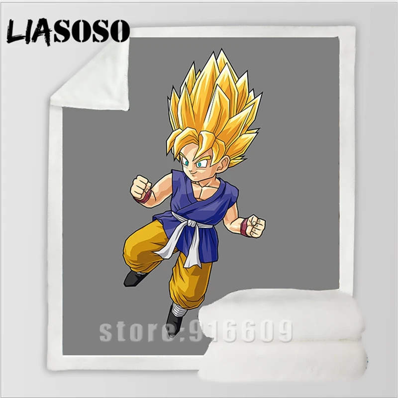 Dragon Ball, молодежное постельное белье для путешествий, Супер Saiyan Goku, набивное одеяло с рисунком, покрывало для мальчиков и девочек, дорожное одеяло, квилт для софы - Цвет: 20