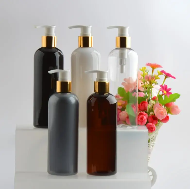 2 Botellas Vacías ámbar Con Bomba Negra, 120 Ml, Rellenables Para Cosméticos, Cremas O Aceites Esenciales