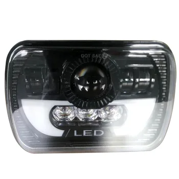 

7x6 5x7 Inch Rectangular Headlight Truck Waterproof Heat Resistant Anti Dust Safe Driving Led Sealed Beam High Brightness