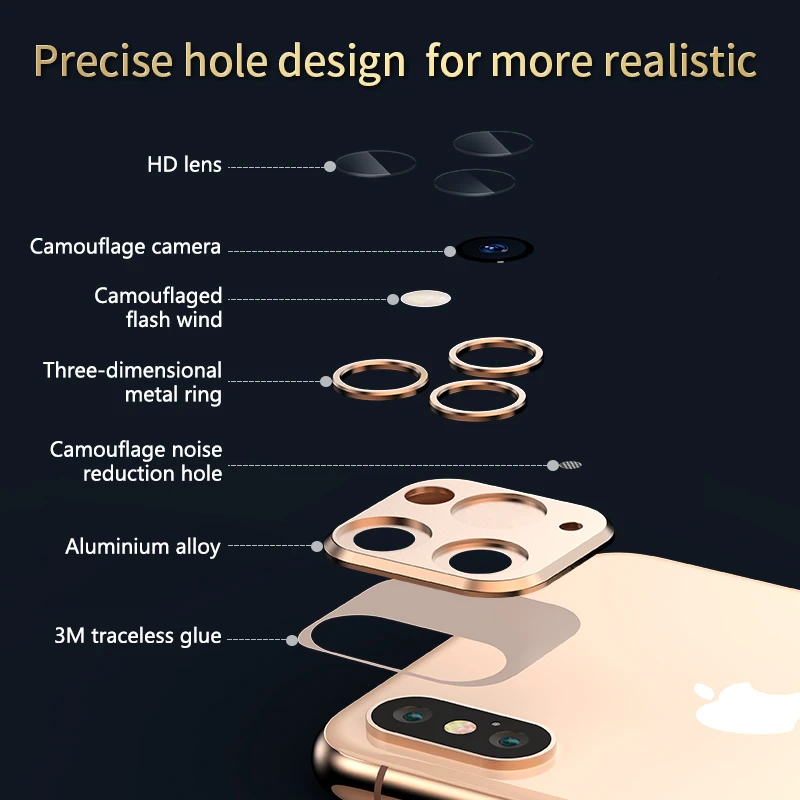 Роскошный металлический чехол для объектива камеры для iPhone 11 Pro MAX, защитный чехол-кольцо для iPhone X XS MAX XR, защитный чехол для камеры