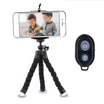 

2 Options Mini Octopus Tripod Stand Flexible Sponge Tripod Universal for IPhone Mini Camera Tripod Phone Holder Clip Stand