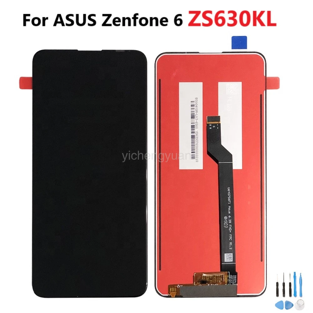 Midnight Black 6z Display LCD Touch Digitizer Screen Replacement for Asus Zenfone 6 ZS630KL Zenfone 6 2019 ZS630KL
