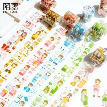 

10set/1lot Washi Masking Tapes Open a small shop Decorative Adhesive Scrapbooking DIY Paper Japanese Stickers 3M