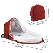 Переносная складная детская кровать для путешествий, защита от солнца, сетка от комаров, дышащая корзина для сна для младенцев, Прямая поставка 1