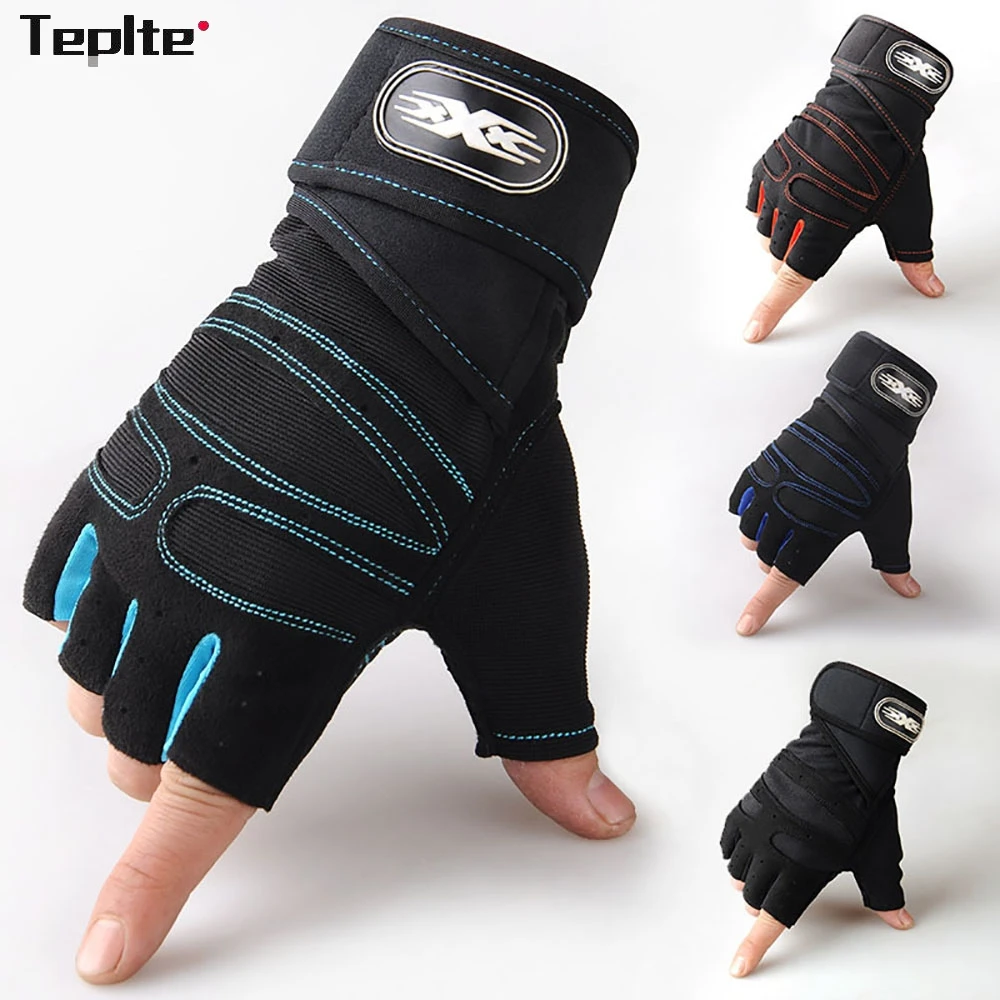 

One Pair Gym Gloves Crossfit Musculation Exercise Sport Workout Dumbbells Accessories Fitness Weight Lifting Glove Body Building