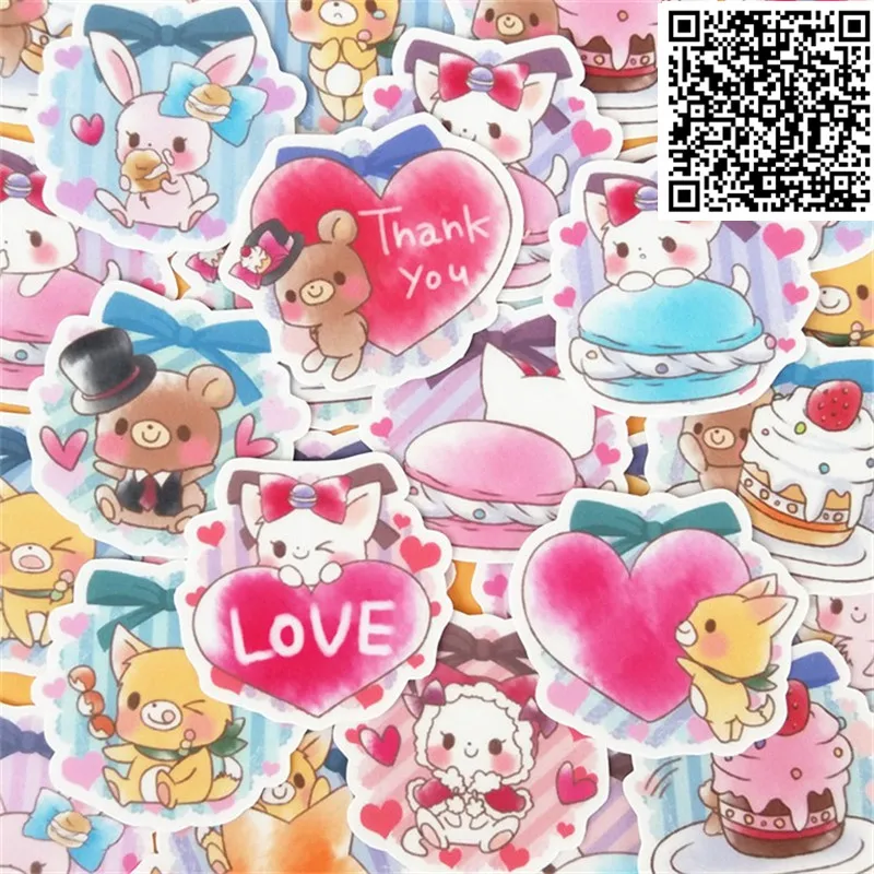 

New Trendy Mini pet Stickers Toy for DIY Exercise Book Diary 40 Sheets A Pack Toys For Children Colorful Toy Sticker