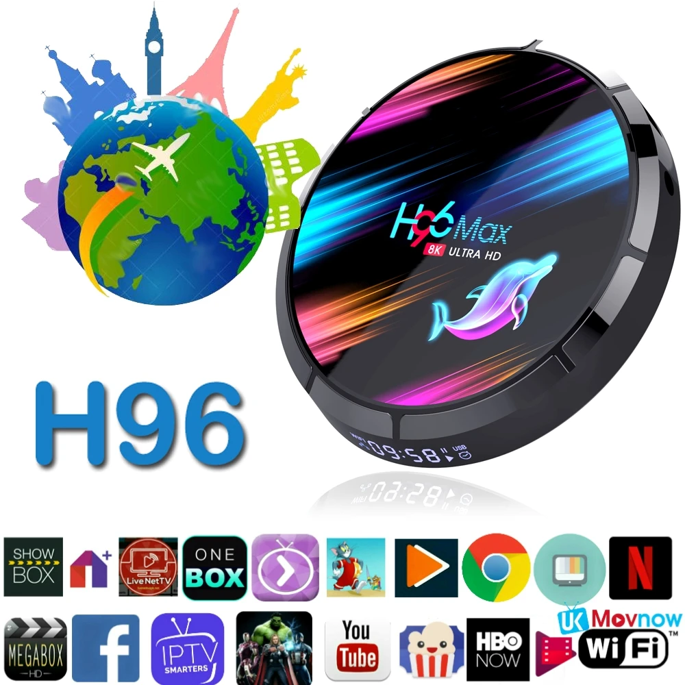 H96 Max X3 Smart Tv Box Amlogic S905X3 Android 9,0 ТВ-приставка 4 Гб ОЗУ 64 Гб 128 Гб ПЗУ 2,4 ГБ 5G Wifi BT4.0 1000M 8K медиа-плеер Tv