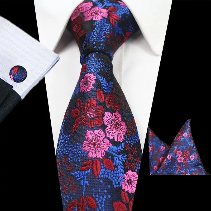 Мужская Мода Тренд галстук в цветочек наборы европейский и американский стиль Пейсли шеи галстук дизайн галстук мужской ANB303 - Цвет: YZ-02