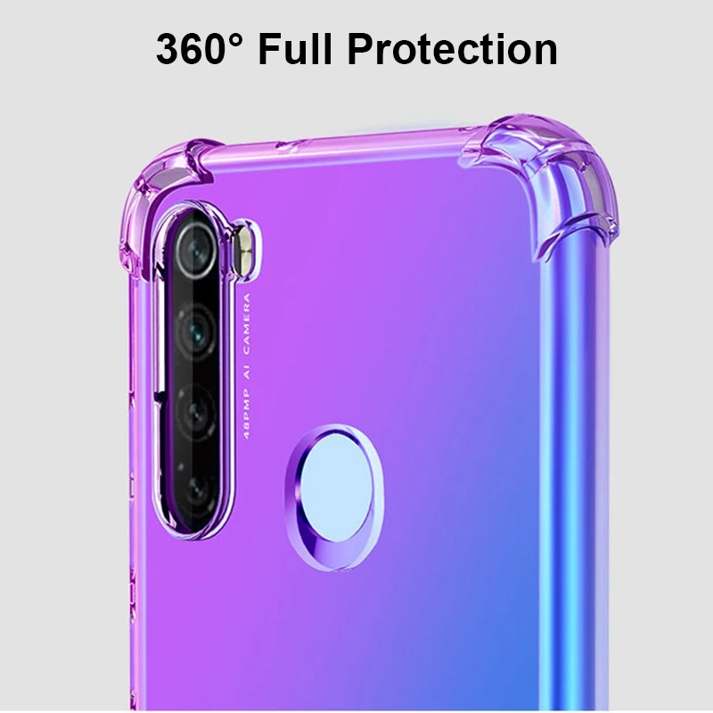 Чехол для Xiaomi Redmi Note 8 Pro противоударный чехол из ТПУ с градиентными цветными
