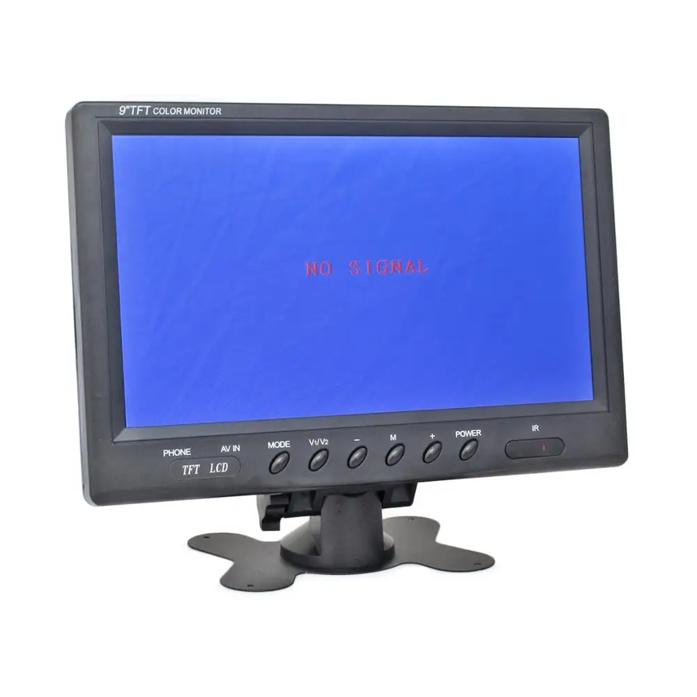 DIYSECUR 9 inch Headrest HD Display Rear View Monitor Car Monitor Video Security Monitoring Monitor Screen with BNC / AV Input