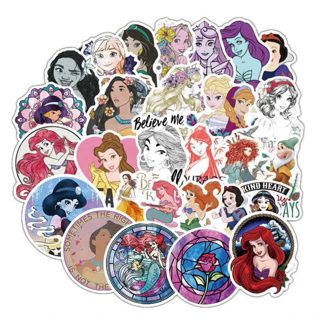 Princess Stickers Water Bottles Birthday  Stickers Disney Princesses Water  Bottle - Party Stickers & Labels - Aliexpress