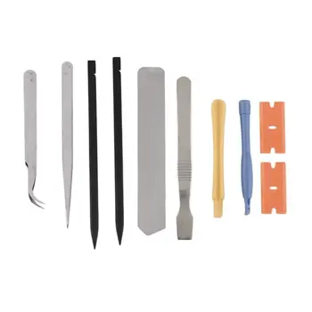 

Hot 10Pcs Repair Opening Pry Tool Set Spudger Tweezer Blade Kit for iPhone dropshipping