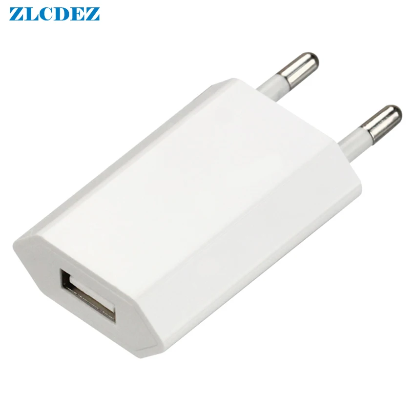 Сетевое зарядное устройство 100 шт./лот с европейской вилкой USB штекер 5 В 1 А
