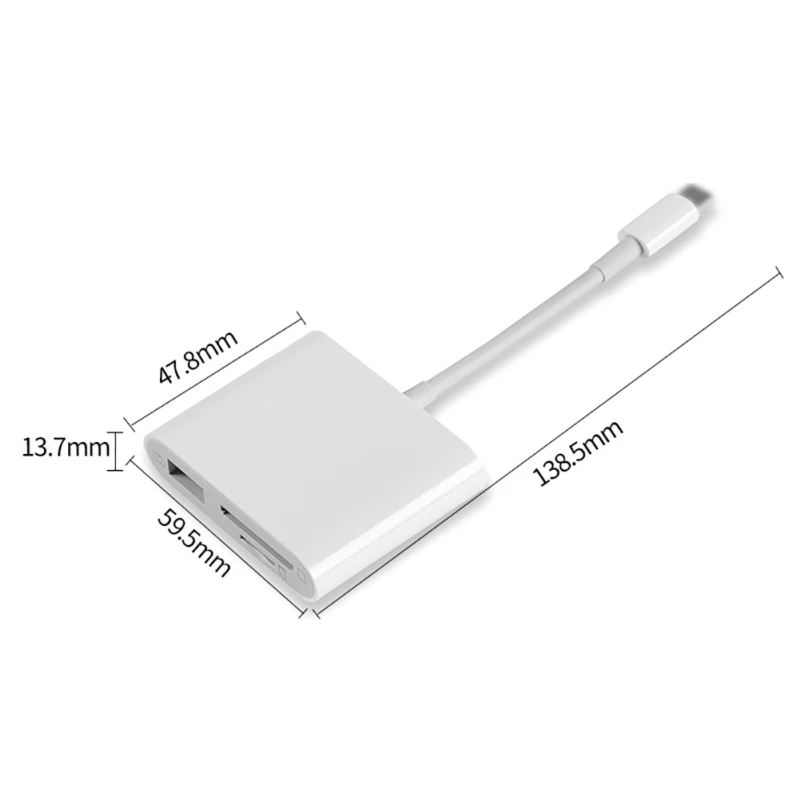 Кардридер многофункциональный USB камера TF безопасный цифровой карты памяти адаптер кабель для Apple
