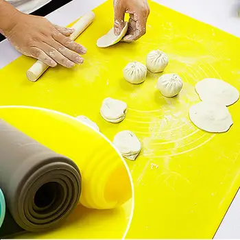 

Thickened Large Size Silicone Kneading Dough Mat Pad Chopping Board Kitchen Practical Baking Tool High Temperature Resistance