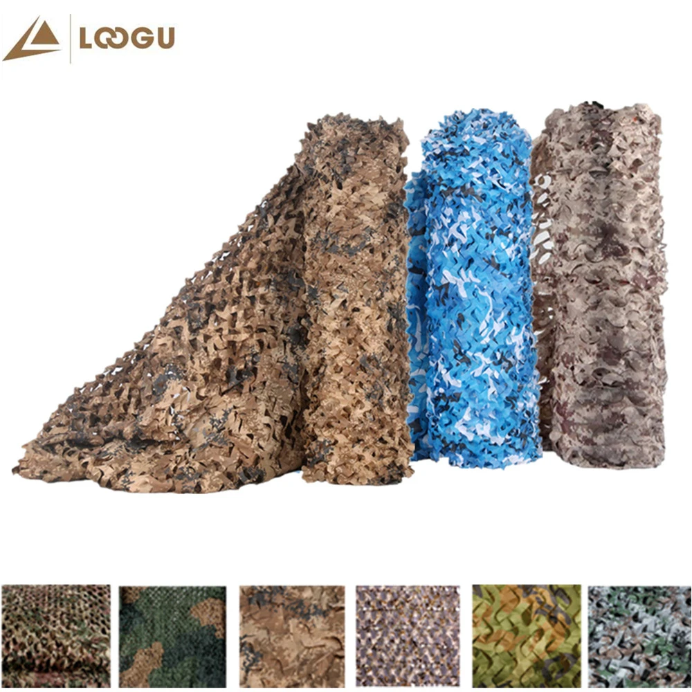 

LOOGU Single Layer White Woodland Camouflage Nets Army Military Camo Netting Outdoor Hunting Sun Shelter Party Decor Hiding Mesh