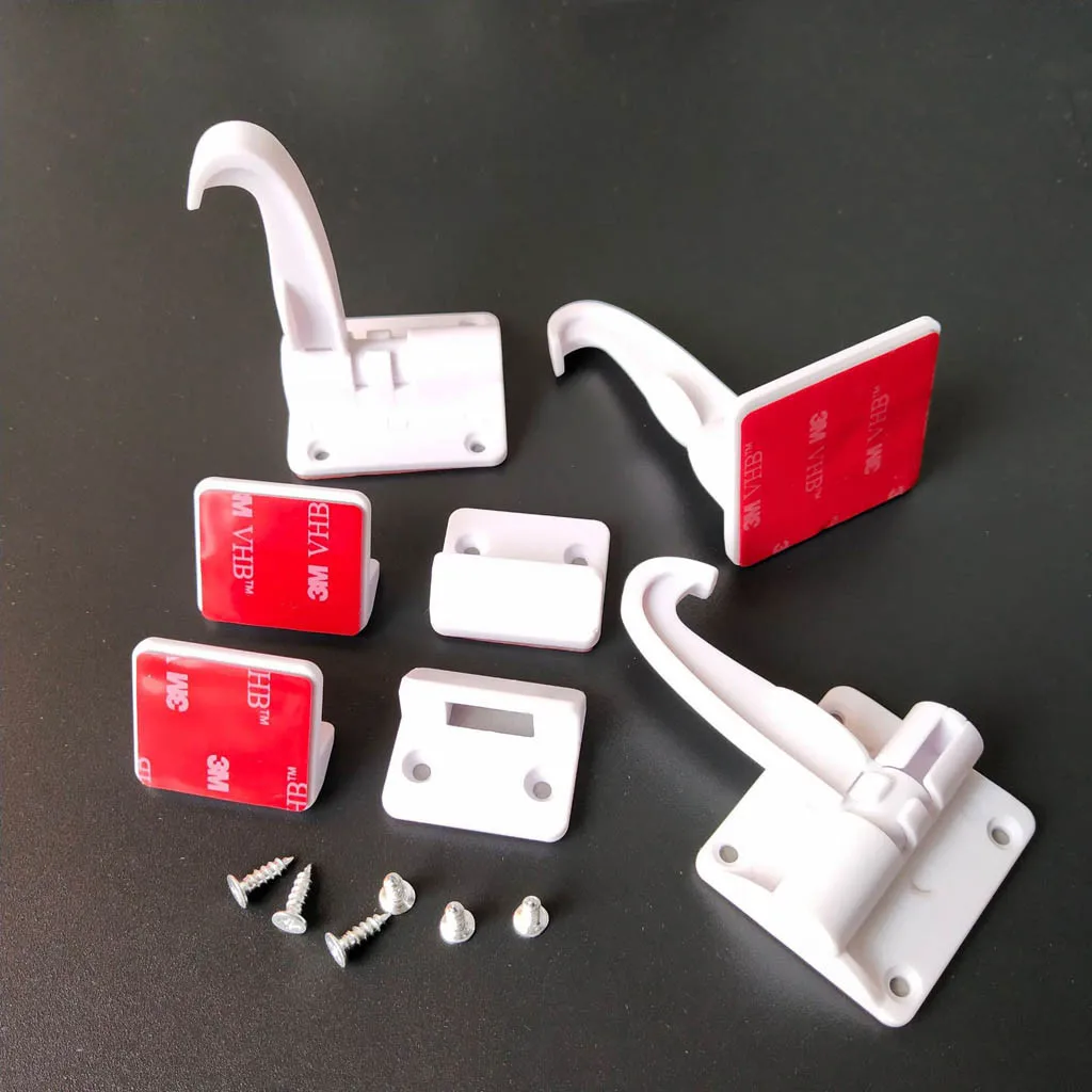 1Set Baby Safety Protector Cabinet Locks Invisible Child Safety Latch Baby Proof Lock Drawer White Children Safety Lock#WS2