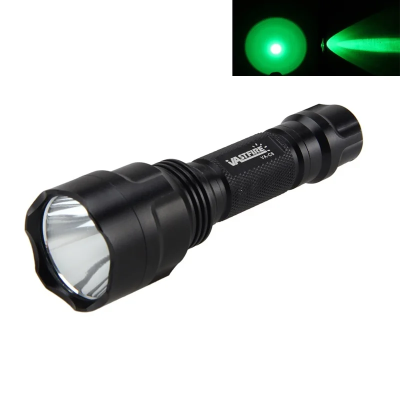 only green torch C8 XM-L Q5 тактический охотничий светильник, фонарь для винтовки, светильник Armas+ лазерный точечный прицел+ переключатель+ 2*20 мм рельсовое крепление+ 18650+ зарядное устройство - Испускаемый цвет: only green torch