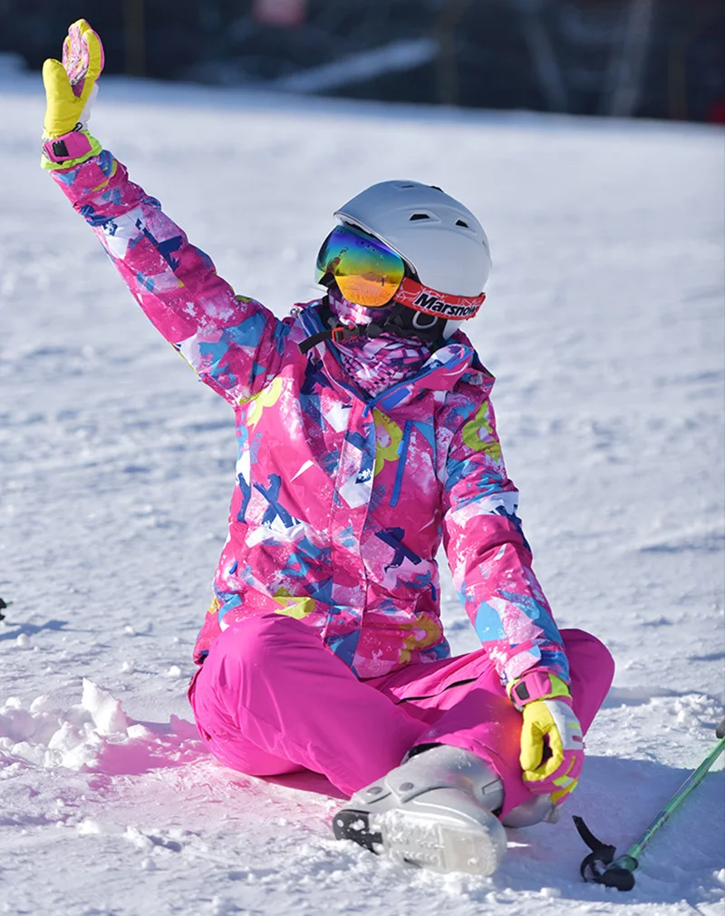 Дропшиппинг лыжный костюм для женщин Зимняя утепленная Лыжная одежда водонепроницаемый Moutian сноуборд комплект ремень брюки зимняя куртка и брюки для женщин