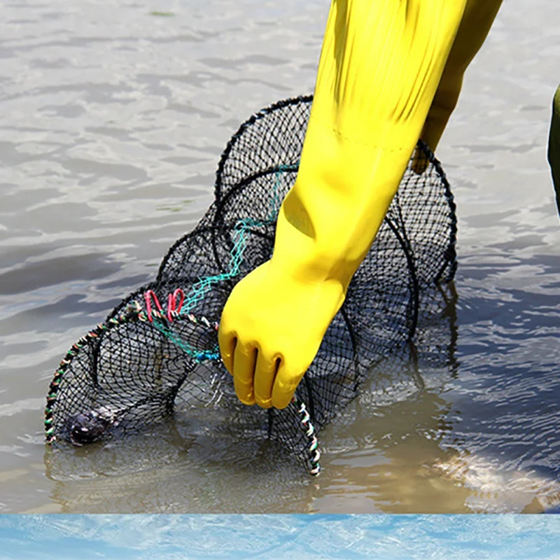 Spring Cage Fishing Net Automatic Folding Lobster Cage Fishing Tool New
