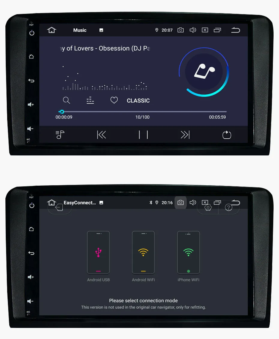 Flash Deal KANOR 1024*600 IPS Android 9.0 2 Din Car Autoradio For Mercedes Benz W164 ML350 ML450 ML500 ML430 X164 GL320 11