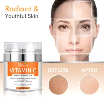 

MABOX Vitamin C Whitening Facial Cream Repair Fade Freckles Remove Dark Spots Melanin Remover Brightening Face Cream