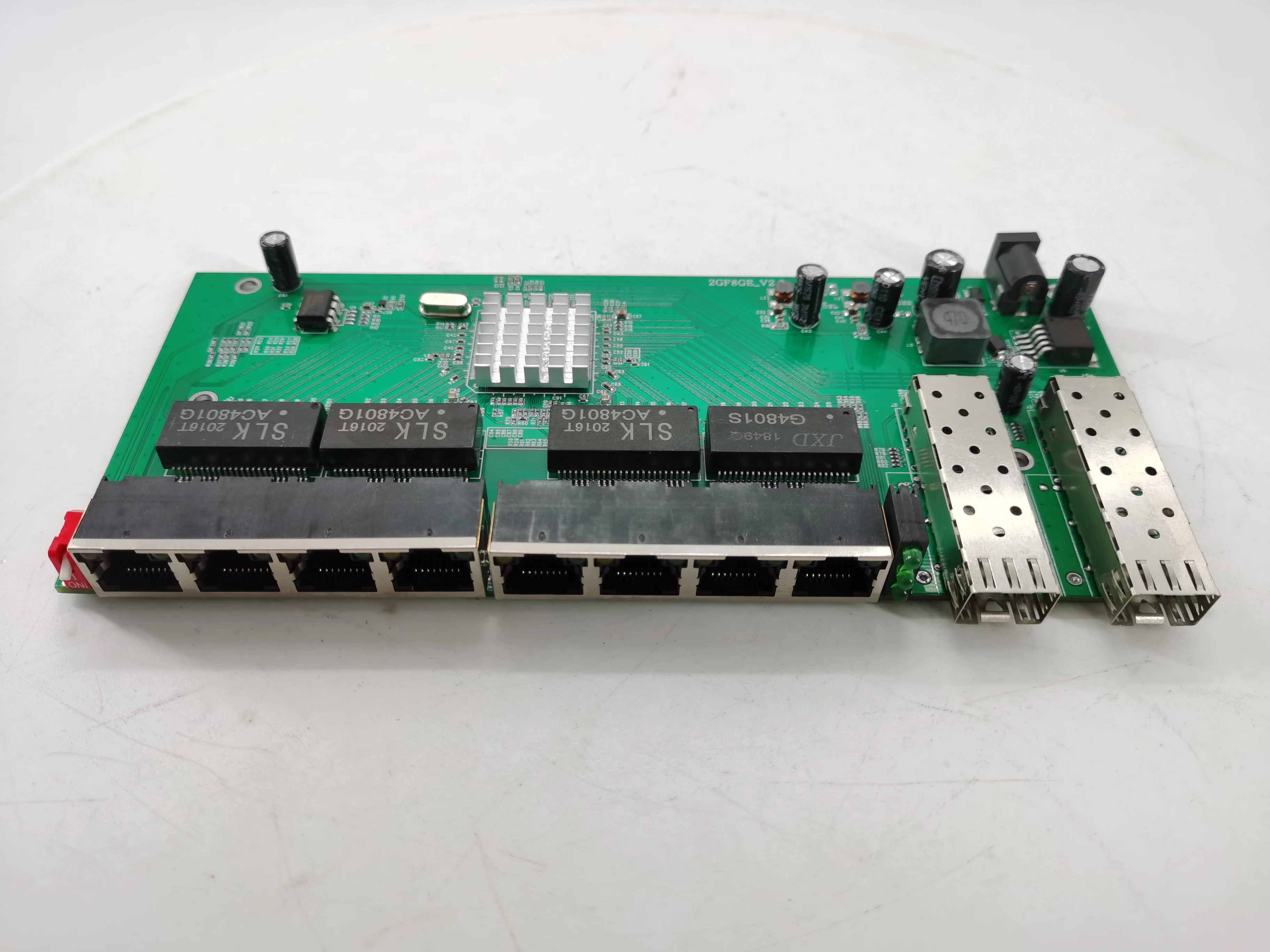 Wanglink-Reverse POE Switch, 8 Port, Full Gigabit, 2 SFP Port, RPOE PCBA