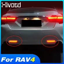 For Toyota Rav4 2019 2020 2021 Accessories Led Tail Rear Bumper Reflector Brake Light Exterior Decoration Lamp Fixtures Car Part