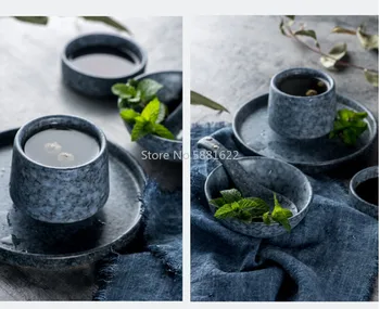 

Solid Color Tea Water Cup Handmade Ceramic Tea Cup Stone Color Drinkware Matt Coffee Cup