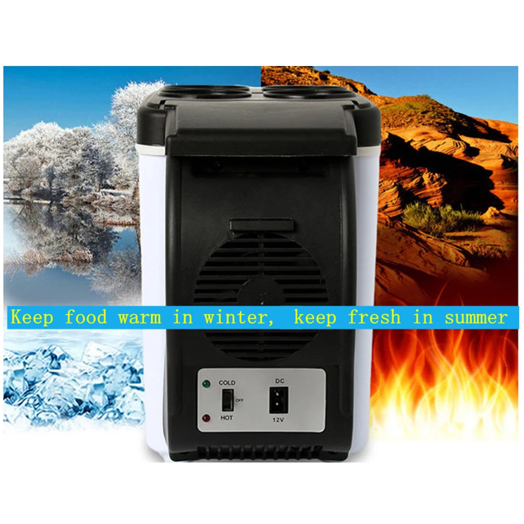6L Portable Personal Mini Fridge Freezer Car Refrigerator Cooler Electric Office