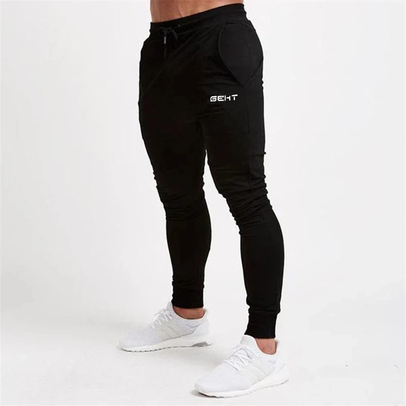 2024 GEHT brand Casual Skinny Pants Mens Joggers Sweatpants Fitness Workout Brand Track pants New Autumn Male Fashion Trousers 2