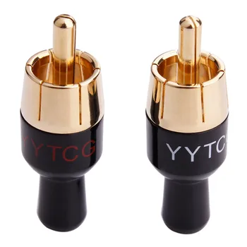 

RCA Connector Jack Speaker for 4mm Audio Cable Solder Converter RCA Male Plug Copper Soldering Wire Adapters For Amplifier Mixer