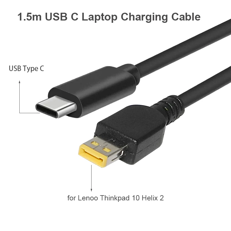 USB C Type C Laptop Charging Cable Cord for Lenovo Thinkpad 10 ThinkPad
