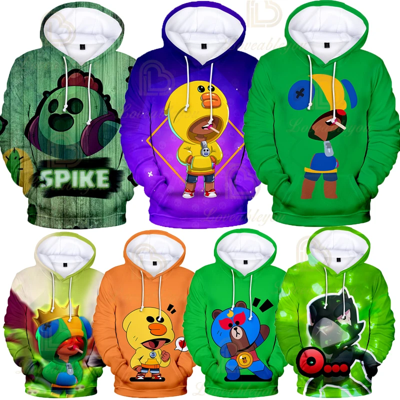 

3 To 14 Years Kids Hoodies Shooting Game BIibi Sandy Rosa Hoodie Sweatshirt Boys Girls Harajuku Cartoon Jacket Tops Teen Clothes