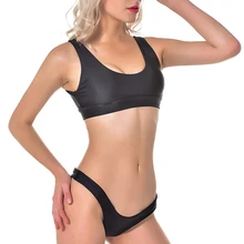 Комплект бикини, без стальной поддержки, с разрезом, простой, однотонный, для девочек, Sunmmer, полиэстер, дышащий, пляжный купальник