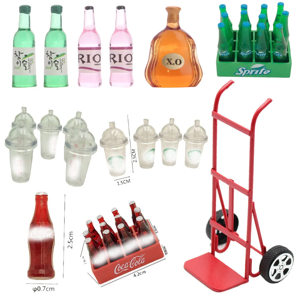 

Mini Drink Model Doll Accessories For DollHouse Decoration Party Cocktail Party Supplies Food Play Diy Model Miniature Dollhouse