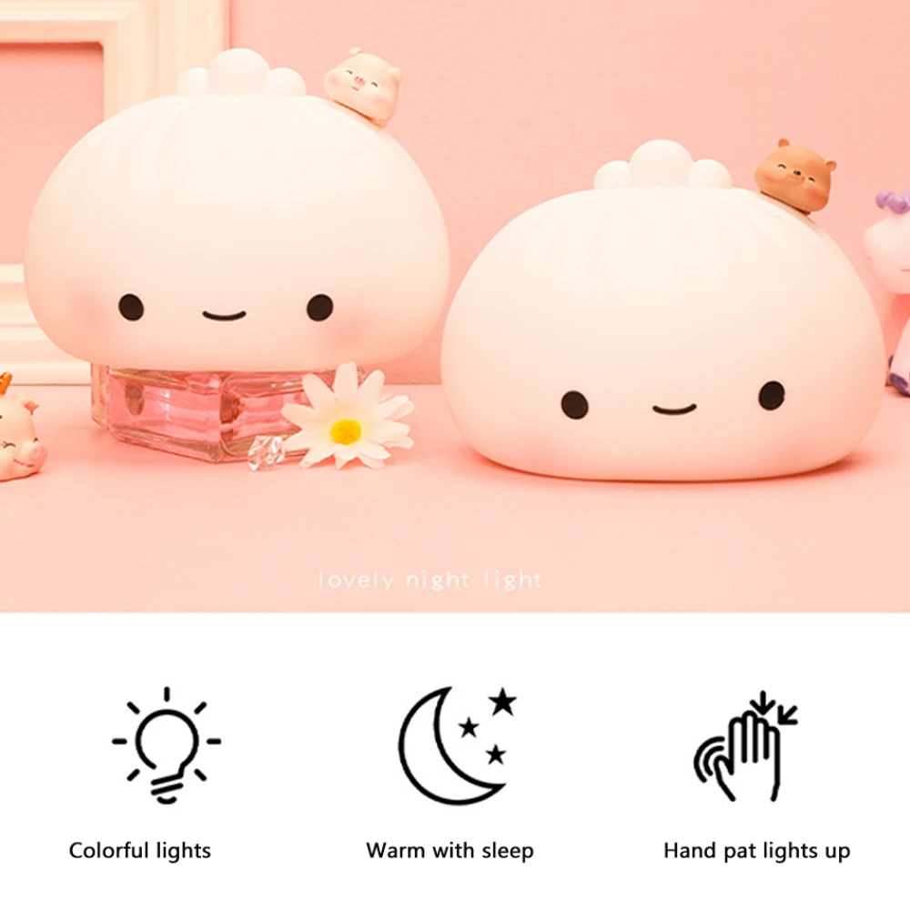 Cute Buns Pat Lights Colorful Soft Night Light Bedroom Holiday Home Decoration Christmas Children Adult Animation Holiday Gifts Cute Buns Pat Lights Colorful Soft Night Light Bedroom Holiday Home Decoration Christmas Children Adult Animation Holiday Gifts childrens night lights