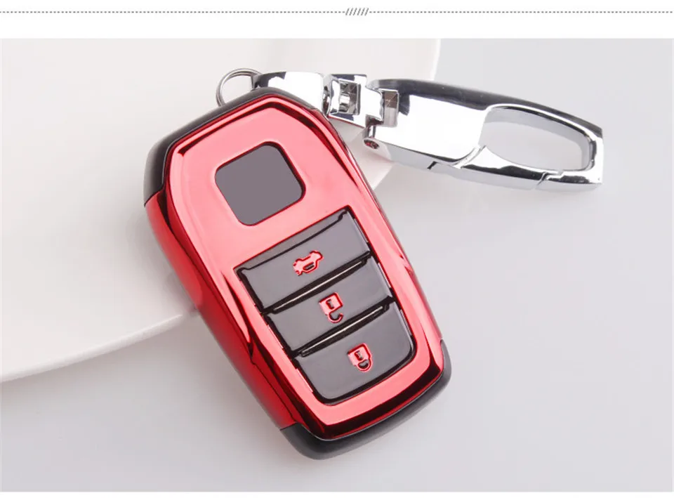 Чехол для ключей автомобиля для Toyota Camry CHR Corolla RAV4 Avalon Land Cruiser Prado Prius чехол дистанционного брелока 2 3 4 держатель оболочки