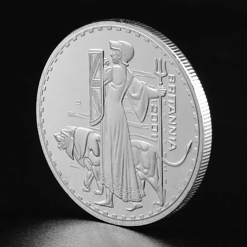 Британская богиня и Лев Памятная коллекция монет подарок сувенир художественный металлический коллекция монет