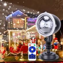 Светодиодный светильник-проектор с изображением снега, теплый белый Рождественский светильник, точечный светильник, движущаяся на снегу, для наружного сада, Ландшафтная лампа, украшение, D25
