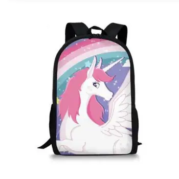 

2020 Fashion Girl Boy School Bags Cool Swag Unicorn Print Student Book Bag High Capacity Teenager 16 inch Travel Bag