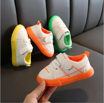 

2019 Spring New Fashion Sneakers Kids Jelly color Shoes Child Wear-resisting Breathe All-match Flat Shoes