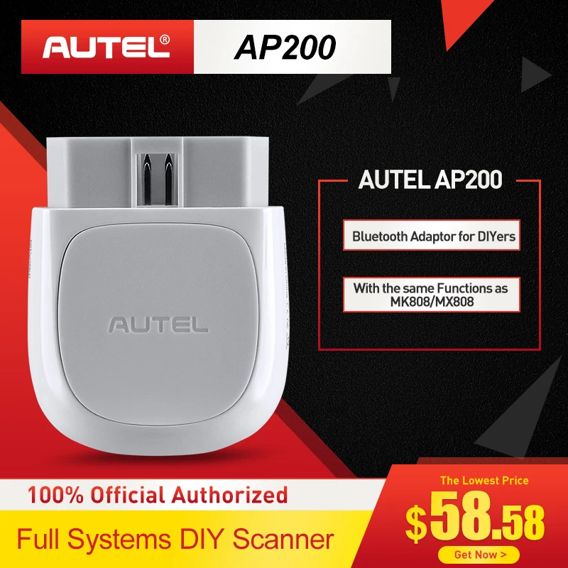 

Autel AP200 OBD2 Scanner OBD2 Bluetooth Adapter Code Reader Full System Diagnostic tool AutoVIN TPMS IMMO Service PK MK808 MX808