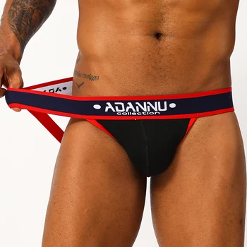

ADANNU Jockstrap Gay 2020 Men's High fork seamless low waist Underwear briefs Fashion Hot Sale cotton material Jockstrap AD137