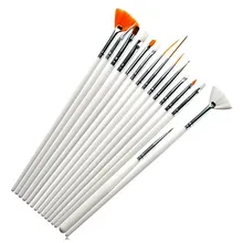 Маникюрные цветные кисти для рисования Ногти Кисти полный набор guang liao bi Инструмент Кристалл варили 15 Флюоресцентный Маркер Набор