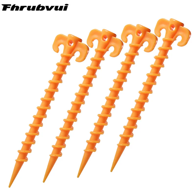 

4/8Pcs Tent Nails Outdoor Climbing Picnic Mat Fixing Nails Screw Type Claw Horn Plastic Nails Camping Beach Tents Accessories